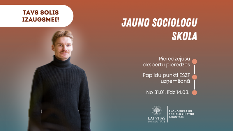 LU ESZF aicina vidusskolēnus uz bezmaksas profesionālās izaugsmes nodarbībām sociālajās zinātnēs
