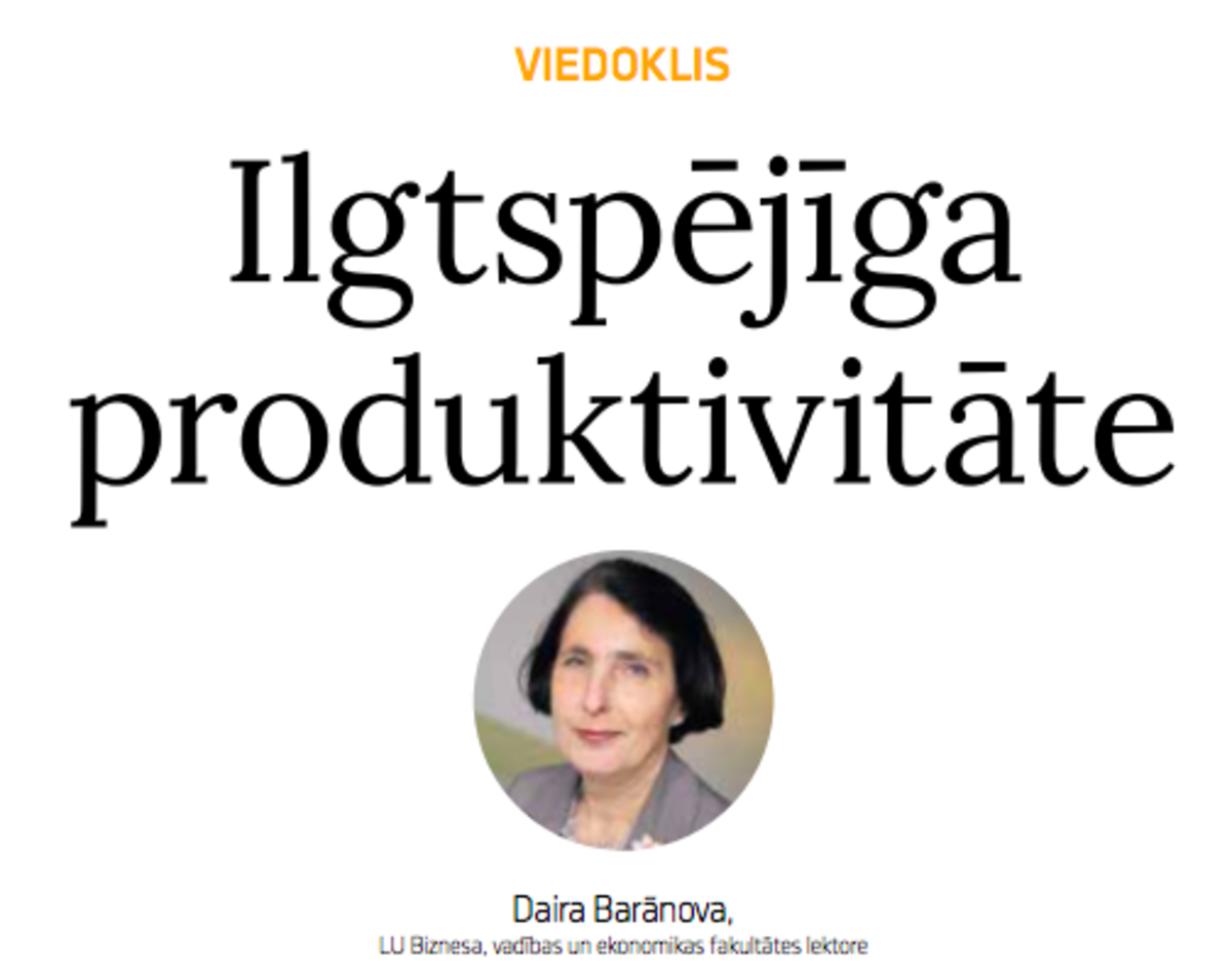 Daira Barānova, LU Biznesa, vadības un ekonomikas fakultātes lektore