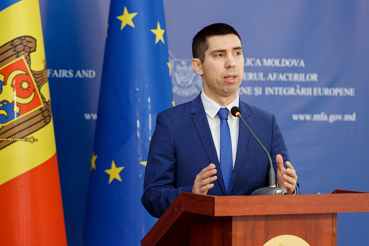 Moldovas Ministru prezidenta vietnieks un ārlietu ministrs Mihajs Popšojs. Foto: Moldovas Ārlietu ministrija.